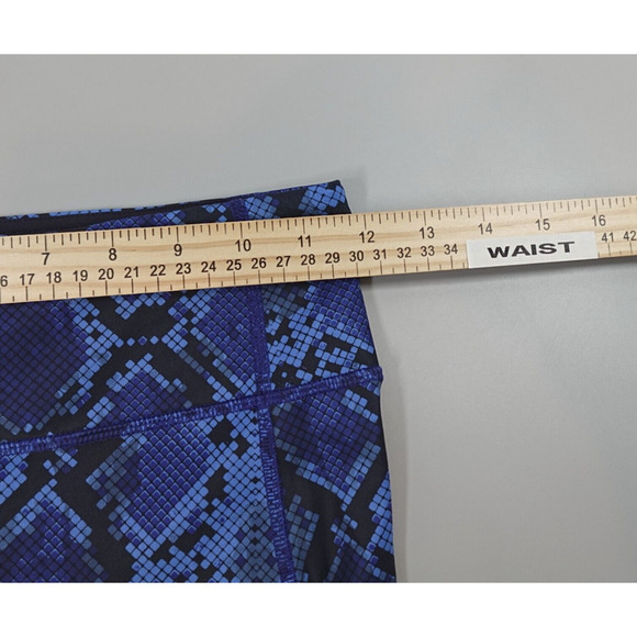 Lululemon Speed Tight IV Womens 2 Blue Mini Ziggy Snake Full-On Athleisure - Picture 9 of 16